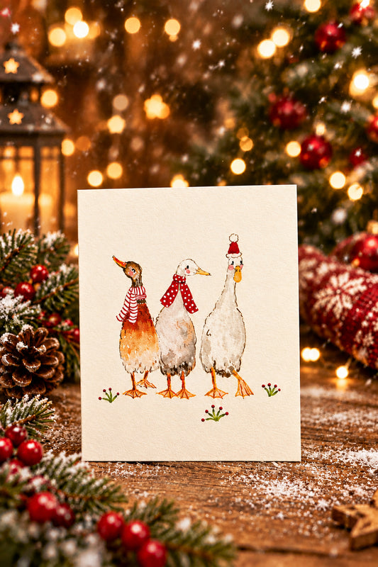 Christmas Ducks Greeting Card