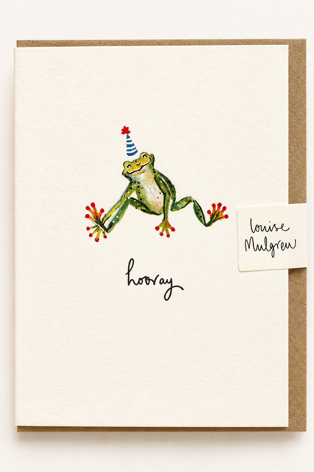 Hooray Frog Greeting Card