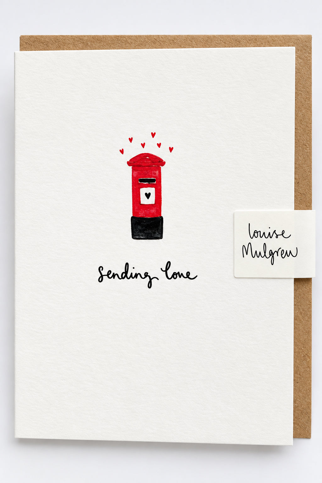 Postbox sending love greeting card