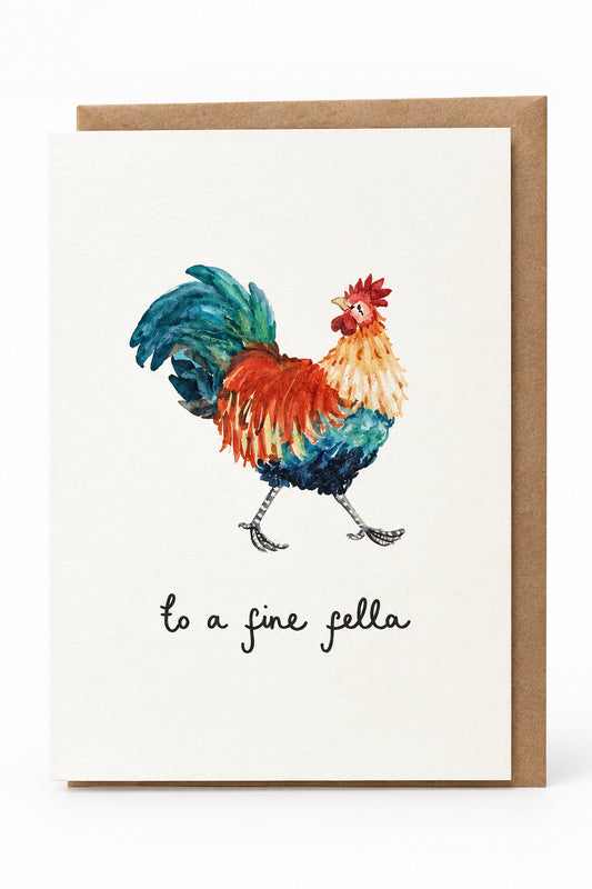 Chicken Fine Fellow Greeting Card