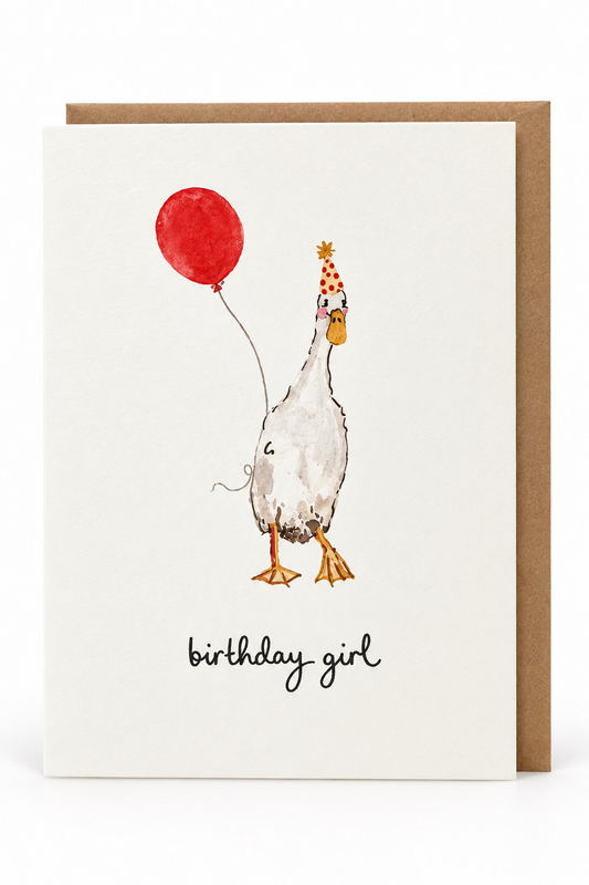 Chicken Birthday Girl Greeting Card